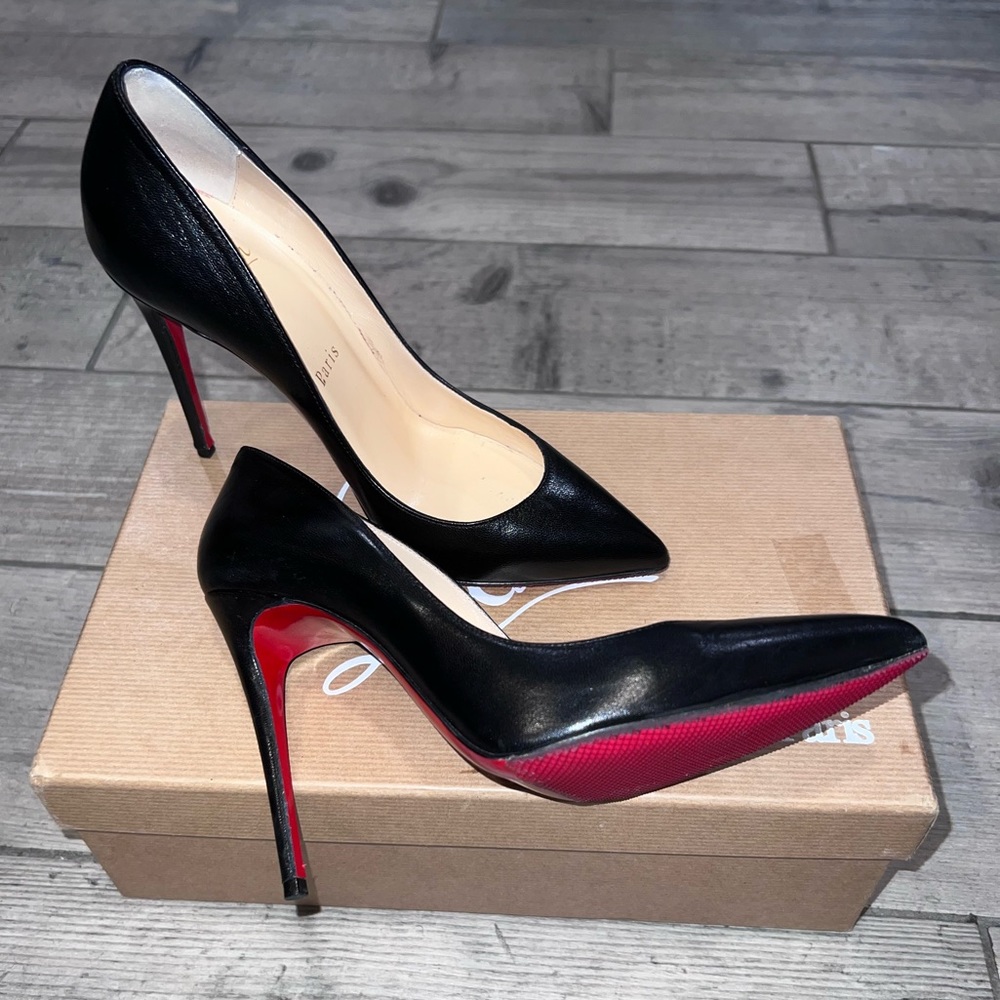 Louboutin Black Leather Pigalle - Size 6